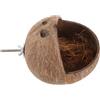 TOGEVAL Casetta Per Uccelli Guscio Di Cocco Per Pappagalli E Cocorite Nido Per Uccelli Giocattolo Naturale Per Voliera E Gabbia Casa Per Allevamento E Attività Fisica Design Elegante E Resistente