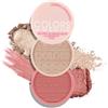 Boobeen Polvere di Fard ed Evidenziatore, Palette di Fard ed Evidenziatori Naturali sfumabili, Arrossire Impermeabile per Guance, Blush Rosa per un Finish Shimmer o Opaco