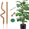 CTCEHL Bastone di Muschio,2 pcs 60 cm Pieghevoli Fibra di Cocco per Piante,Bastoncino di muschio Monstera,Bastoncino per piante rampicanti indoor,per piante rampicanti che crescono verso l'alto