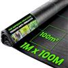 Green Thumbz Telo Pacciamatura 1x100M - 100g/m² Telo Anti Erbacce per Orto, Resistente Permeabile all'Acqu & Stabilizzazione ai Raggi UV Telo Anti Erbacce sotto Ghiaia