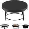 Yimomoyi Copri braciere grande, 100 cm, rotondo, impermeabile, in tessuto Oxford 420D, copertura per mobili da esterno, copertura per barbecue, per giardino, patio, cortile, nero