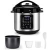 Aigostar Pentola a pressione elettrica 18-in-1 Pressure Cooker, 6 Litri Pentola Programmabile 24 ore, 3 pressioni, 1000W Pannello LED Multicooker per Yogurt, Cuoci, Riso, Slow Cooker, Sauté, 1000W