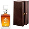 Maverton Decanter per whisky in vetro 810 ml - incisione personalizzata - Caraffa in vetro con tappo - Bottiglia per whisky e rum - pensiero originale per donna - per compleanno - calice
