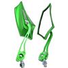 Mintice 1 Paio Verde Universale Moto Specchietti Retrovisore Specchietto Manubrio Specchio Laterale Scheletro Cranio 8mm 10mm Filettato