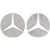 LbsAMP 2 Pezzi Adesivi per Volante 45mm Bling Cristallo per Mercedes Benz Logo AMG | Adesivi per Volante Accessori Interni Mercedes per Mercedes-Benz Logo A B C E G CLA CLS GLA GLC GLE GLK (Argento e Colore)