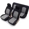 Auto Accessori Lupex - Coprisedili Modello Soft Universali Auto, Set Anteriore e Posteriore, Fodere Copri Sedili Utilitarie Standard Medie Piccole, No Suv