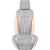 JNNJ Coprisedili Auto Anteriore, Coprisedili Auto Resistenti, Accogliente Coprisedile Universale Auto Pelle, Anti Scivolo Coprisedile Singolo Schienale, Protezione Ideale per Seggiolino Autos(Grigio)