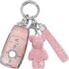 RXXR 3 Buttons Car Key Cover Case Compatible with Mercedes Benz A C E G S CLS Class AMG Class AMG GLK GLA GLC GLE GLS GT SL SLC SLS SLK Car Key Fob Protector with Keychain
