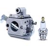 Adefol Carburatore per STIHL 017 018 MS170 MS180 Motosega, ADEFOL Carburatore con Candela Pezzi di Ricambio Carburetor Kit Accessorio Sostituisce per Zama C1Q-S57 e 1130-120-0603
