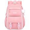 HAXNOHEY Zaini Scuola Elementare Zaino Scuola Primaria Media Ragazzo Zaini Scuola Superiore Ragazza Zaino Scolastico Medie School Backpack Zaino Scuole Zaini Scolastici Superiori Zainetto Per La Scuola Rosa