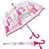 decalsweet Ombrello - Antivento - Impermeabile - Lungo Trasparente, Ombrello a Bolle Trasparente per Bambini Leggero Robustezza, Ombrello a Cupola per Ragazzi e Ragazze, Ombrello Stitch Unicorno Arcobaleno