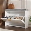 VOWNER Scarpiera Salvaspazio, Scarpiera Slim, Panca da Ingresso, 60 x 17 x 45 cm, per Ingresso Casa, Bianco