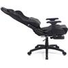 Dowinx Sedia da gaming da ufficio, ergonomica, con braccioli 4D e supporto lombare, stile racing, in pelle PU, schienale alto, regolabile con poggiapiedi (nero)