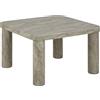 AC Design Furniture Maria Tavolino quadrato, piano e telaio grigio Mamor River carta grezza, 60 x 60 x 36 cm