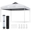RELAX4LIFE Gazebo Pop-up Pieghevole 3 x 3 M, con Altezza Regolabile, Tessuto Oxford, Borsa da Trasporto, Impermeabile per Eventi Esterno, Protezione UV, per Feste, Campeggio (BIANCO)