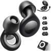 Veszoen Earplugs 2 Tappi Orecchie Dormire Tappi per Orecchie Antirumore Riutilizzabili Comodissimi in Silicone Flessibile per Dormire, Concentrarsi, Viaggiare 25-35 dB SNR（Nero）