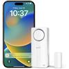 Onvis Sensori Allarme Porte Finestre Thread, Sensore di Contatto con Sirena di allarme Integrata da 120 dB, Termometro, Igrometro, Domotica, Avvisi di Intrusi, Funziona con Apple HomeKit