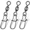 JSHANMEI 50pcs Girevoli da pesca Girelle per gru con Duo-Lock Snap Nichel Nero Ad Alta Resistenza Linea di Pesca Connettore Accessori per Attrezzi da Pesca 11,8-31,8 kg (2 #-50 pz)