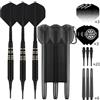 FOX SMILING Freccette con punta in plastica, 3 pezzi da 22 grammi, filo 2BA, con alette 2 in 1 con fusto e scatola di immagazzinaggio, 6 voli, 6 onde PC, 20 punte in plastica per bersaglio elettronico