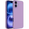 Captor Cover iPhone 16 Plus Custodia Colorata in Silicone Liquido, Bordo Rialzato per Schermo e Protezione Fotocamera, Morbida Con Microfibra Interna per iPhone 16 Plus Cover (Viola Lilla)