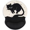 AOKSUNOVA Tappetino per mouse con cuscino in gel Gatto, ergonomico, con poggiapolsi