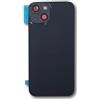 Smartex® Vetro copribatteria per scocca Posteriore Big Hole Compatibile con iPhone 14 | Senza Logo (Nero)