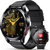 Lgnitek Smartwatch ECG,1.43 AMOLED Orologio 𝐆li𝐜𝐞𝐦𝐢𝐚,Monitoraggio ECG+HRV/Lipidi/Acido Urico/BMI, Chiamate+SOS Aiuto, 24H Pressione Sanguigna/SpO2/Sonno/Frequenza Cardiaca, IP68 IOS Android