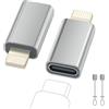 Zestiq Adattatore USB C a Lightning, 2 Pezzi Adattatore Lightning USB C, Adapter iPhone di Supporta la Ricarica/Sincronizzazione dei Dati per iPhone 14/13/12/11/iPad/Airpods, Non per Cuffie/Audio/OTG