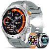 LIGE Orologio Smartwatch Uomo con Batteria 1000mAh|1.75 AMOLED Pollici|Impermeabile IP68|Monitoraggio SpO2/Frequenza Cardiaca/Sonno|120+ Modalità Sportive|Compatibile con Android iOS Argento