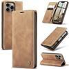 Azororo Cover per iPhone 14 ProMax 5G, Premium PU Pelle Custodia, Magnetica Carta Fessura Portafoglio Case, Flip Cavalletto Custodia per iPhone 14 ProMax - Marrone