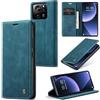 Cracedily Cover per Xiaomi 13T/ Xiaomi 13T Pro 5G, Custodia Cover Pelle Premium Portafoglio con Porta Carte Magnetica Supporto Protezione Flip Case Custodia Cover per Xiaomi 13T/ Xiaomi 13T Pro 5G,Blu-verde