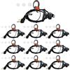 HYSHIKRA Auricolare leggero per radio a forma di G compatibile con Retevis Baofeng Kenwood RT24 UV5R TK250 TK320 Walkie Talkie (Rosso, 10 PACK)