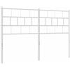 vidaXL Testiera in Metallo Bianco 150 cm