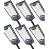 Sararoom Lampione Solare da Esterno 600W, Faro Led con Sensore di Movimento, 6500K Luce Stradale, IP65 Impermeabile Luci di sicurezza Pannello Solari per Giardino,Strada,Garage,Parcheggio,Cortile,6pz