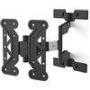 Hama Supporto da parete per TV orientabile, inclinabile, sottile (supporto da parete per TV 19-48 pollici, VESA 100 x 100 fino a VESA 200 x 200, fino a 25 kg, 3 giunti, supporto estraibile, con