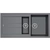 Plados AM9915-41 Lavello 1 Vasca e vascehtta con Gocciolatoio Reversibile 99 x 50 cm Serie Elegance 99-15 finitura 41 ULTRAMETAL ALLUMINIO