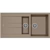 Plados AM9915-72 Lavello 1 Vasca e vascehtta con Gocciolatoio Reversibile 99 x 50 cm Serie Elegance 99-15 finitura 72 MIcroULTRAGRANIT TARTUFO