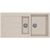 Plados AM9915-94 Lavello 1 Vasca e vascehtta con Gocciolatoio Reversibile 99 x 50 cm Serie Elegance 99-15 finitura 94 MIcroULTRAGRANIT AVENA