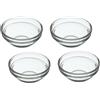 KC BLUE Kitchen Craft - Ciotole in Vetro, Set da 4, Trasparenti