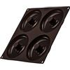 Lurch 85088 FlexiForm Bagels - Stampo in silicone per 4 bagel, 11,8 cm, 100% silicone platinico senza BPA, colore: Marrone