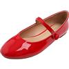 Feversole Women's Mary Jane Fashion，Scarpe Basse Classiche da Donna Décolleté Eleganti Mary Jane con Fibbia Morbida Scarpe da Ballo per Balletto per Donna Luce Argento 38