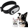 GOWENIC Telecamera per Collare per Cani 1080P, Telecamera per Collare per Animali Leggera con Display LCD da 0,96 Pollici, Mini Telecamera per Animali Ricaricabile Tramite USB