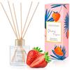 DIUFJAG Profumatore per Ambienti 100ml - Fragola,Diffusore Profumo Ambiente con 6 Bastoncini di Fragranza,Diffusore di Fragranze per Bagno,Appartamento,Decorazione della Casa