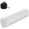 Findigit Cuscino cilindrico rotondo in memory foam per cervicale, per alleviare il dolore al collo, per dormire, cuscino di supporto per testa, schiena, gambe e yoga, 47 x 12,7 cm