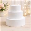L'angolo del compleanno Torta Finta in Polistirolo 3 Piani per Caramelle e Marshmallow - Base per Torta Scenografica, Confettata, Compleanno, Battesimo, Matrimonio e Candy Table - Diametri 20, 15 e 10 cm