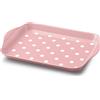 Zeal Vassoio da portata in melamina a pois (18 x 14 cm) - Rosa