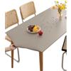 Mateju Tovaglia Rettangolare, Tovaglia con Bordo Elastico Tovaglie Protezione Tavolo, Copri Tavolo per Occasioni Natale da Tavola Giardino Esterno PVC Impermeabile (90x150cm,Grigio Elefante)