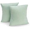 FILU Federa per cuscino, 50 x 50 cm, confezione da 2 (colore a scelta), colore menta/bianco a quadretti, federa per cuscino, cuscino decorativo, cuscino per seduta, 100% cotone, decorazione per ogni