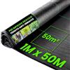 Green Thumbz Telo Pacciamatura 1x50M - 100g/m² Telo Anti Erbacce per Orto, Resistente Permeabile all'Acqu & Stabilizzazione ai Raggi UV Telo Anti Erbacce sotto Ghiaia