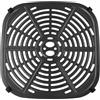 Jumplushion Vassoio quadrato per friggitrice ad aria, griglia di ricambio, antiaderente, compatibile con elettrodomestici da cucina, nero, 22,5 x 22,5 cm